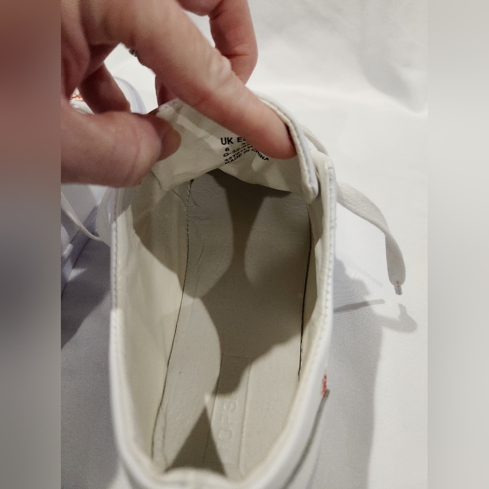 Topshop White Casual Embroidered Sneakers Size 8.5 - Picture 7 of 9
